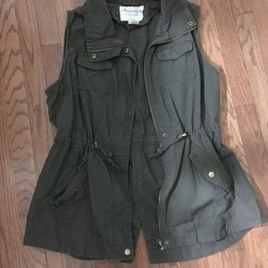 American Rag olive colored utility vest